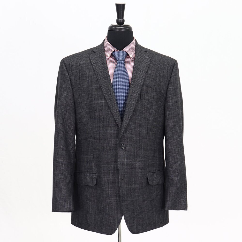 Michael Kors 44R Gray Check 2-Button Sport Coat Blazer Jacket G763